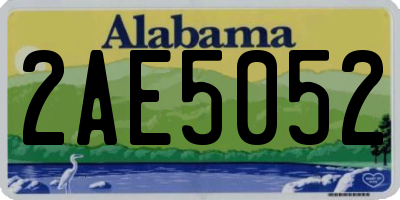 AL license plate 2AE5052