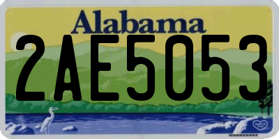 AL license plate 2AE5053