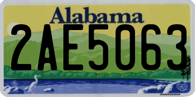 AL license plate 2AE5063