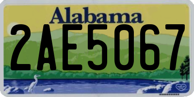 AL license plate 2AE5067