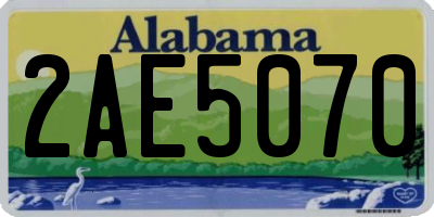 AL license plate 2AE5070