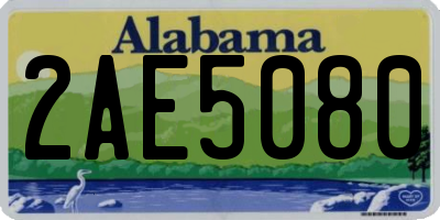 AL license plate 2AE5080