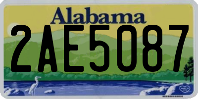 AL license plate 2AE5087