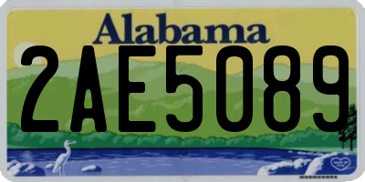 AL license plate 2AE5089