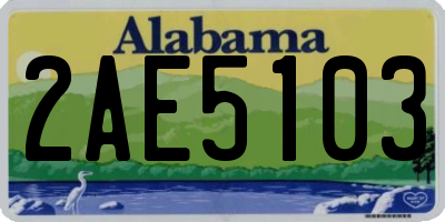 AL license plate 2AE5103