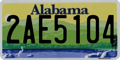 AL license plate 2AE5104