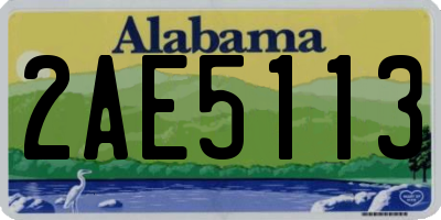 AL license plate 2AE5113