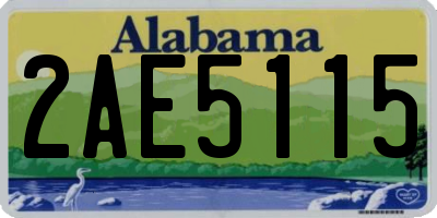 AL license plate 2AE5115