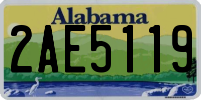 AL license plate 2AE5119