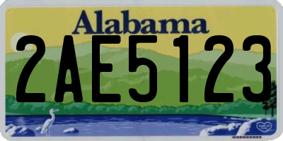 AL license plate 2AE5123