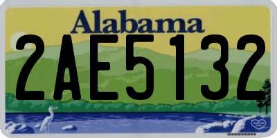 AL license plate 2AE5132