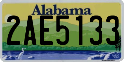 AL license plate 2AE5133