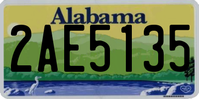 AL license plate 2AE5135