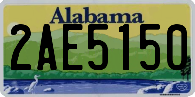 AL license plate 2AE5150