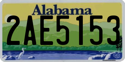 AL license plate 2AE5153