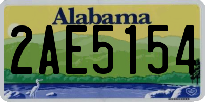 AL license plate 2AE5154