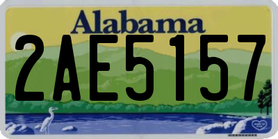 AL license plate 2AE5157