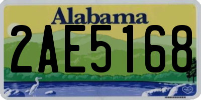 AL license plate 2AE5168