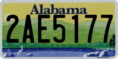 AL license plate 2AE5177