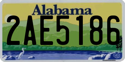 AL license plate 2AE5186