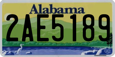 AL license plate 2AE5189