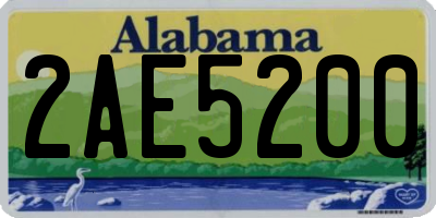 AL license plate 2AE5200