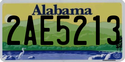 AL license plate 2AE5213