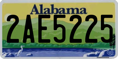 AL license plate 2AE5225