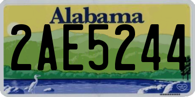 AL license plate 2AE5244