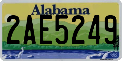 AL license plate 2AE5249