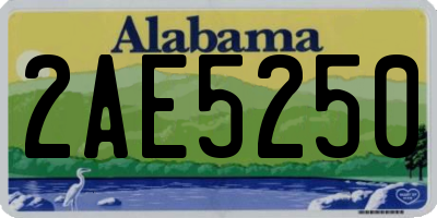 AL license plate 2AE5250