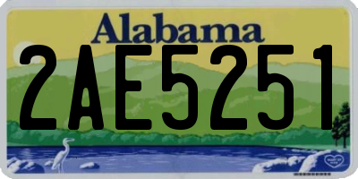 AL license plate 2AE5251