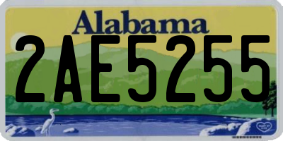 AL license plate 2AE5255