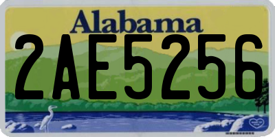 AL license plate 2AE5256