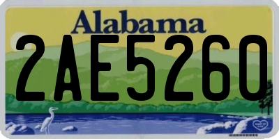 AL license plate 2AE5260