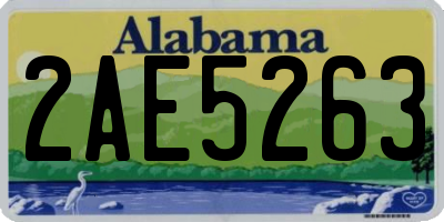 AL license plate 2AE5263