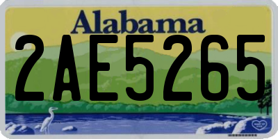 AL license plate 2AE5265