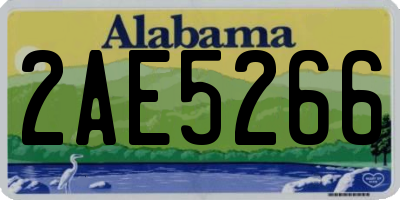 AL license plate 2AE5266