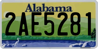 AL license plate 2AE5281