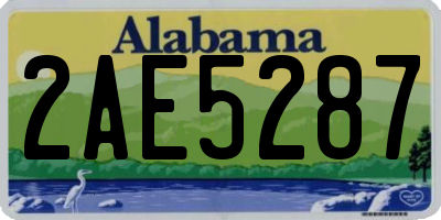 AL license plate 2AE5287