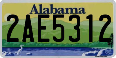 AL license plate 2AE5312