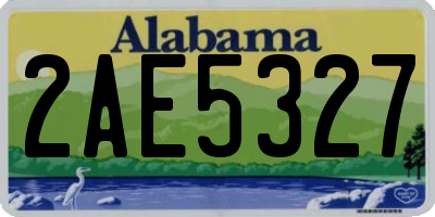 AL license plate 2AE5327