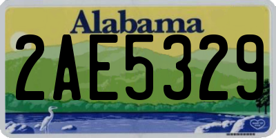 AL license plate 2AE5329