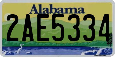 AL license plate 2AE5334