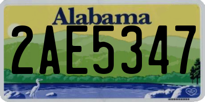 AL license plate 2AE5347