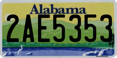 AL license plate 2AE5353