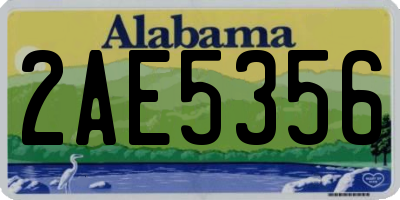 AL license plate 2AE5356