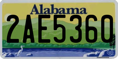 AL license plate 2AE5360