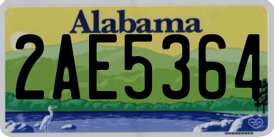 AL license plate 2AE5364