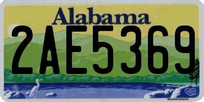 AL license plate 2AE5369